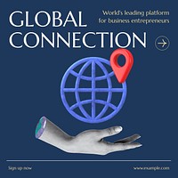 Global connection Facebook post template