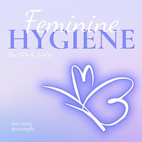 Feminine hygiene Instagram post template