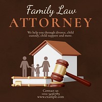 Family law attorney Instagram post template