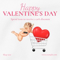 Valentines day sale Instagram post template