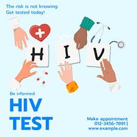 HIV test Instagram post template
