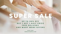 Super sale blog banner template
