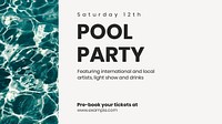Pool party blog banner template