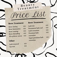 Beauty treatment Instagram post template