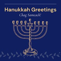 Happy Hanukkah Instagram post template