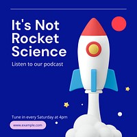 Science podcast Instagram post template
