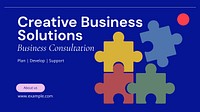 Creative business solutions  blog banner template