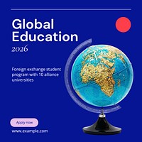 Global education Instagram post template