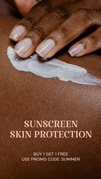Sunscreen advertisement Instagram story template