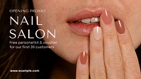 Nail salon blog banner template