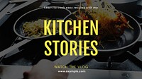 Kitchen stories  blog banner template