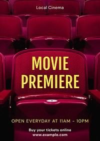 Movie premiere poster template