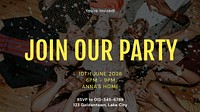 Join our party blog banner template