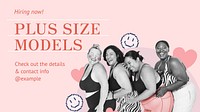 Plus size model blog banner template