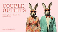 Couple outfits blog banner template