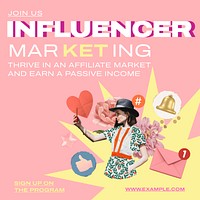 Influencer marketing Instagram post template