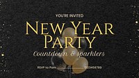 New year cheers blog banner template