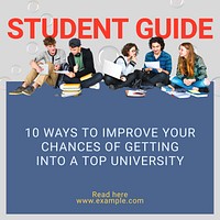 Student guide Instagram post template