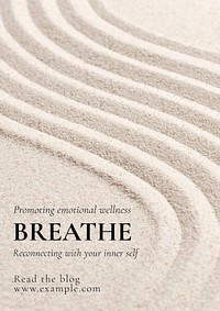 Breathe poster template  
