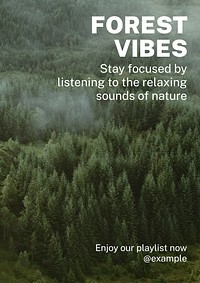 Forest vibes  poster template