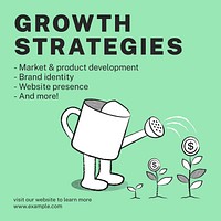 Growth strategies Instagram post template