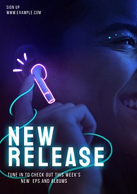 New release poster template