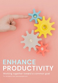 Enhance productivity poster template
