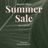 Summer sale Instagram post template