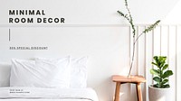Minimal room decor blog banner template