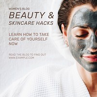 Beauty  skincare hacks Instagram post template