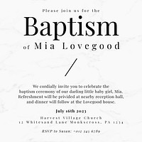 Baptism Instagram post template  