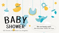 Baby shower blog banner template