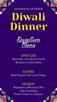 Restaurant menu Instagram story template