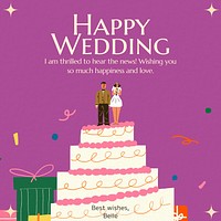 Happy wedding Instagram post template