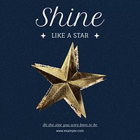 Shine like a star Instagram post template