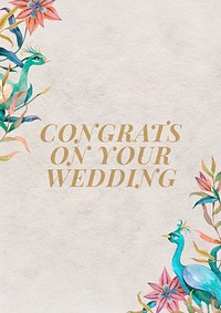 Happy wedding poster template and design