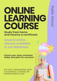 Online learning poster template  