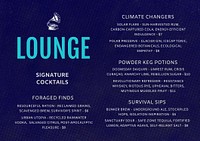 Cocktail menu template and design