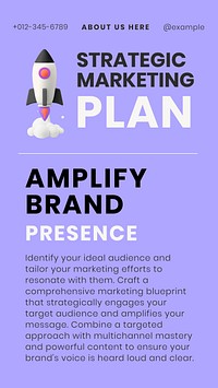 Marketing Plan Instagram story template