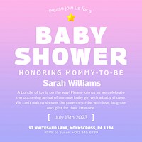 Baby shower Instagram post template