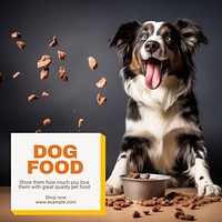 Pet food ad Instagram post template