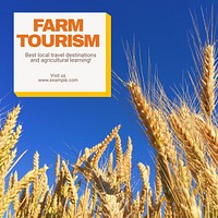 Farm tourism Instagram post template