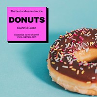 Donut recipe Instagram post template