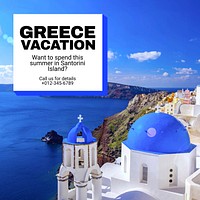 Greece vacation Instagram post template