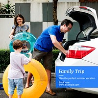 Family trip Instagram post template