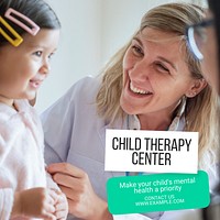 Child therapy center Instagram post template