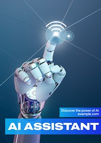 AI assistant poster template