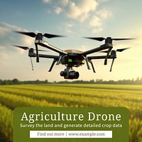 Agriculture drone Instagram post template