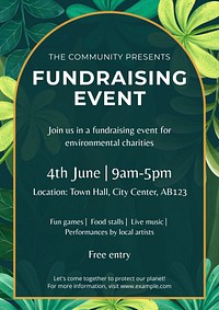 Fundraising event poster template