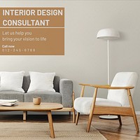 Interior design consultant Instagram post template